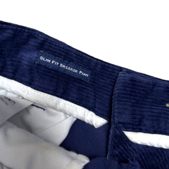 Vineyard Vines SLIM FIT BREAKER PANTS Blue Corduroy Casual Golf Business Pants - Picture 5 of 5